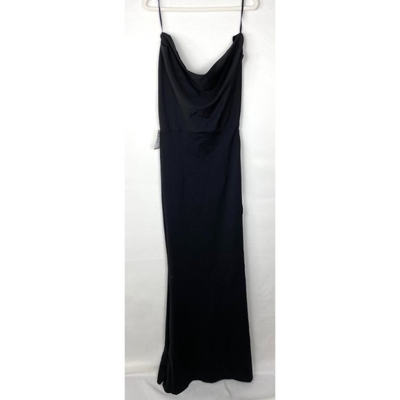 NWT Katie May Hannah Off The Shoulder Crepe Trumpet Gown Maxi Dress - Picture 4 of 11